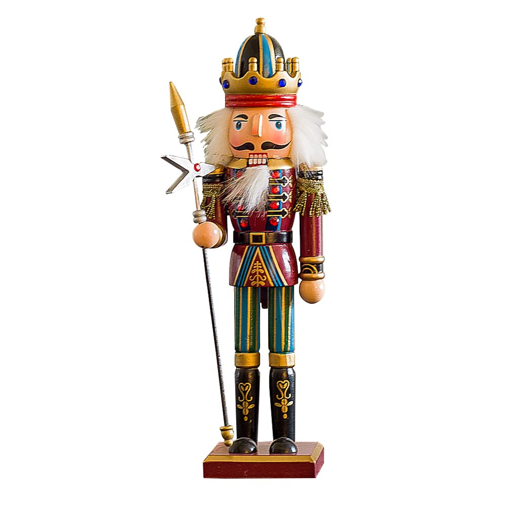 30 cm notenkraker Kerstmis, hout soldier notenkraker figuur Kerstmis soldier notenkraker klassieke kerst notenkraker soldaat ornamenten pop houten figuur notenkraker tafeldecoratie
