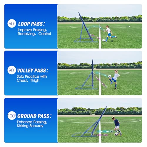 Image of Soccer Baseball Rebounder Net, Quick-Switch Angle Soccer Pitchback Volleyball Training for Control, Passing Practice, Easy Setup Soccer Goal Rebounder Gifts Aids & Equipment for Kids,Teens & Adults
