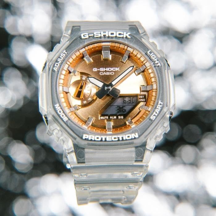 カシオーク G-SHOCK Gショック ジーショック 2100 カシオ CASIO アナデジ 腕時計 クリア ローズゴールド スケル