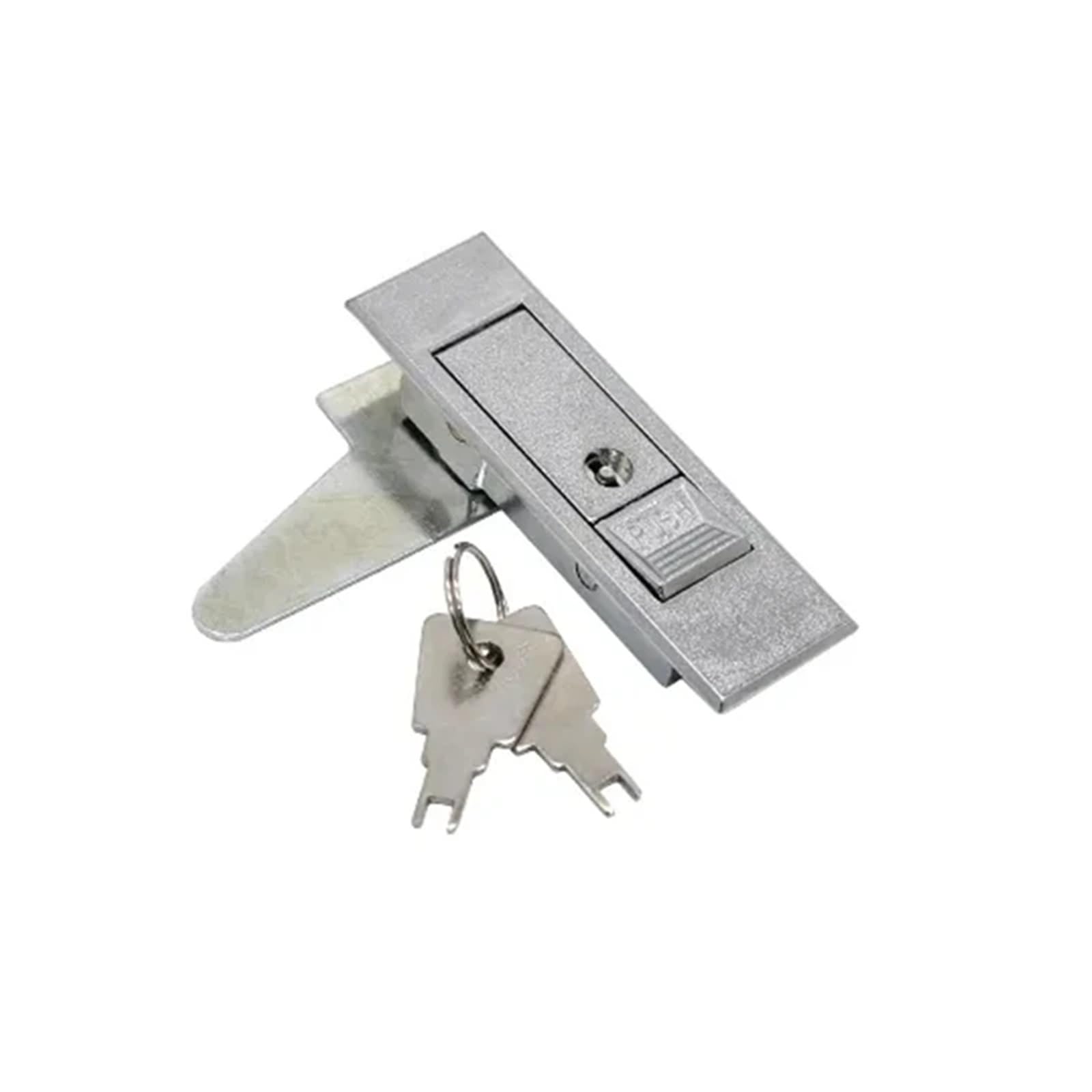 1 juego de cerradura industrial de aleación de zinc para gabinete, cerradura de buzón de correo, caja eléctrica contra incendios, cerradura de leva para puerta (blanco con llave de zinc)