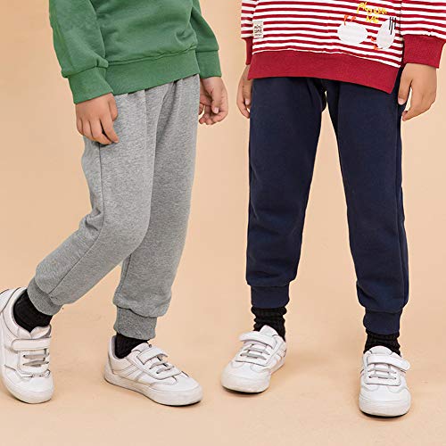 Toddler Baby Boys Girls Sweeatpants Cotton Pure Color Bear Active Jogger Pants with Drawstring 1-6T4