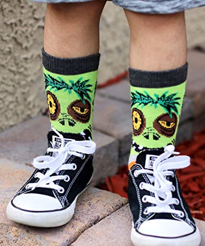 Image of Jefferies Socks Boys' Robot Alien Zombie Fun Novelty Pattern Crew Socks 3 Pack