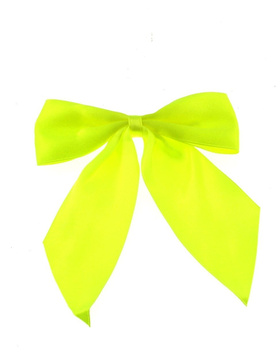 Zac's Alter Ego Large Satin Bow with Tails on Mini Barrette