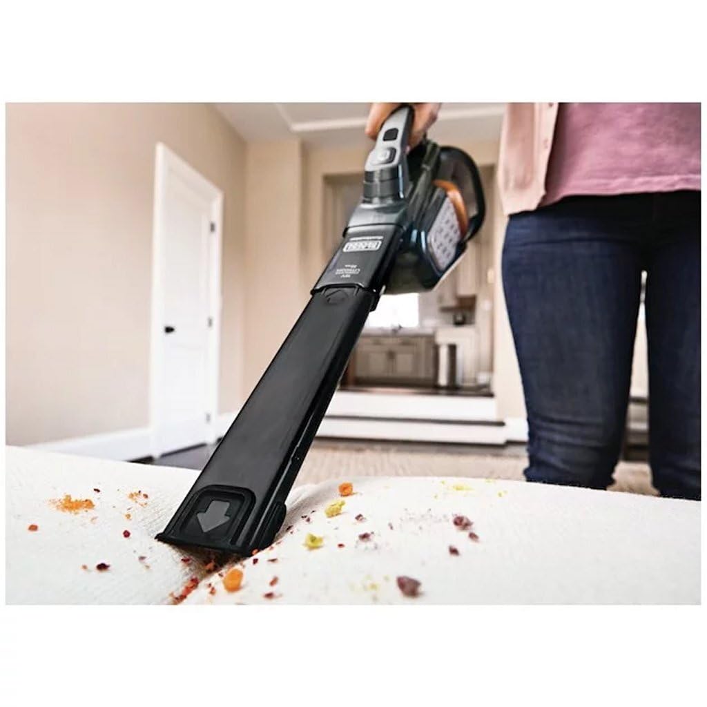 BLACK+DECKER dustbuster 18V 2.0Ah Aspirateur à Main sans Fil avec Panneau LED Smart Tech, BHHV520JF-QW