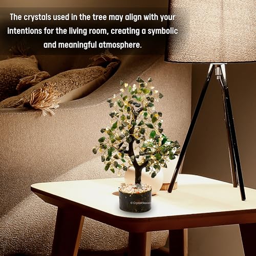 Image of Money Success Crystal Tree for Good Luck - Healing Crystals Money Tree for Wealth, Positive Energy at Home Office - Decorative Spiritual Gifts for Vastu, House Warming