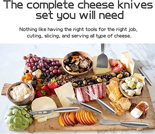 Esie Houzie 6-Piece Cheese Knife Set, Stainless Steel Cheese Knives For Charcuterie Board For Hard Medium Soft Cheese thumb #1