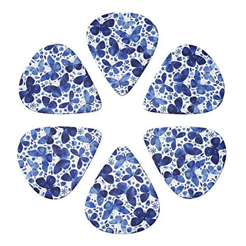 Blue Butterflies Lot de 6 médiators pour guitare acoustique, guitare électrique, basse, ukulélé – fins, moyens et épais - Les Beatles, Paul McCartney, John Lennon, RIngo Starr, George Harrison Blue Butterflies Lot de 6 médiators pour guitare acoustique, guitare électrique, basse, ukulélé – fins, moyens et épais – Image 5