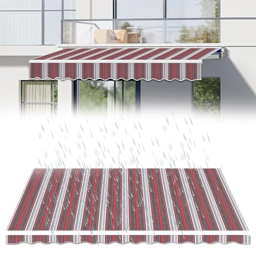 Toldo retráctil impermeable de alta calidad, 100 % poliéster, parasol para restaurantes y restaurantes, fácil instalación, 6 x 3,5 m, solución versátil para refugio al aire libre