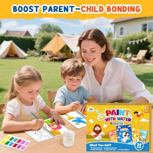 Image of ZMLM 24 Pack Christian Coloring Books - Birthday Party Favors for Kids 4-8