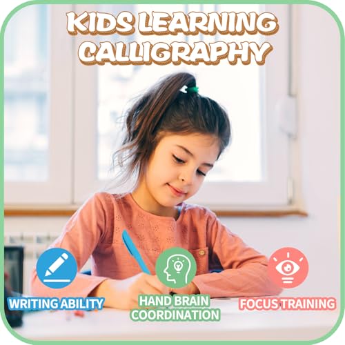 Magic Practice Copybook, Reusable Writing Practice Book, for Preschool Kids Age 3-8 ​Calligraphy 9.44in×6.29in(5 Books with Pens) by ESAUYB - Image 7