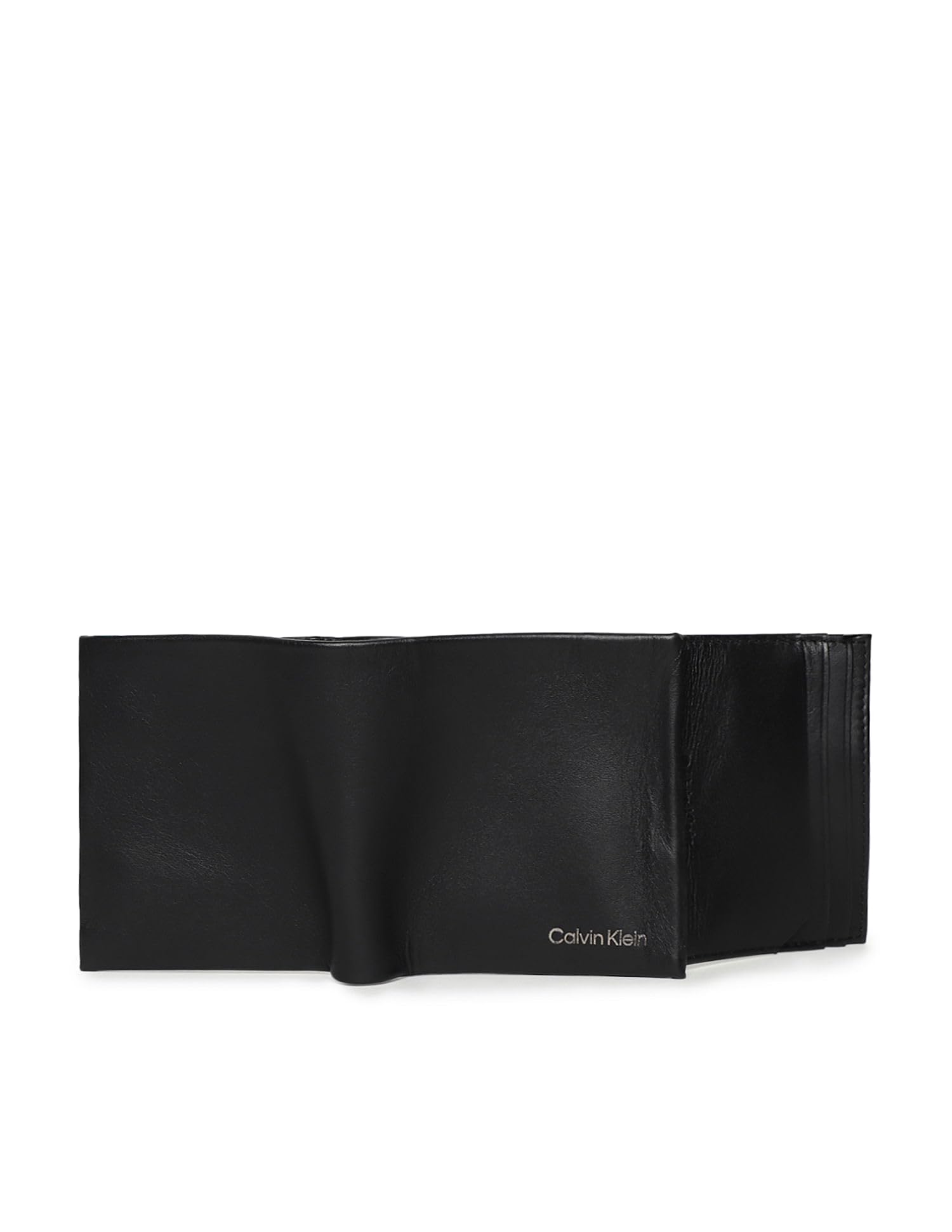 Calvin Klein CK Concise Trifold 6CC W/Coin, Negro, Talla Única, Black, Talla única