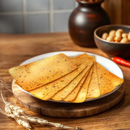 Image of Prolicious High Protein High Fiber No Salt Garlic Jeera Thins| No Plam Oil | Saltfree |Ideal for weightloss & PCOS | Healthy Snack | 50g each, pack of 7