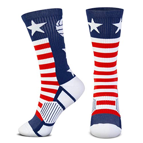 Chalktalksports Volleyball Woven Mid-Calf Socks | Usa | Red & White & Blue #TOP1