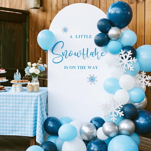 Vinilo decorativo A Little Snowflake azul 30x90 cm miniatura 7