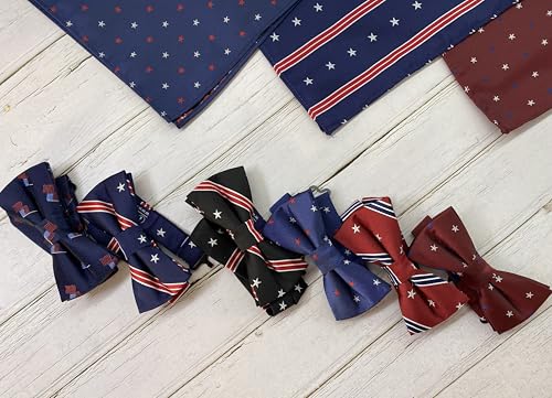 Image of KissTies Mens Pocket Square Silk Hanky The USA Pattern Handkerchief