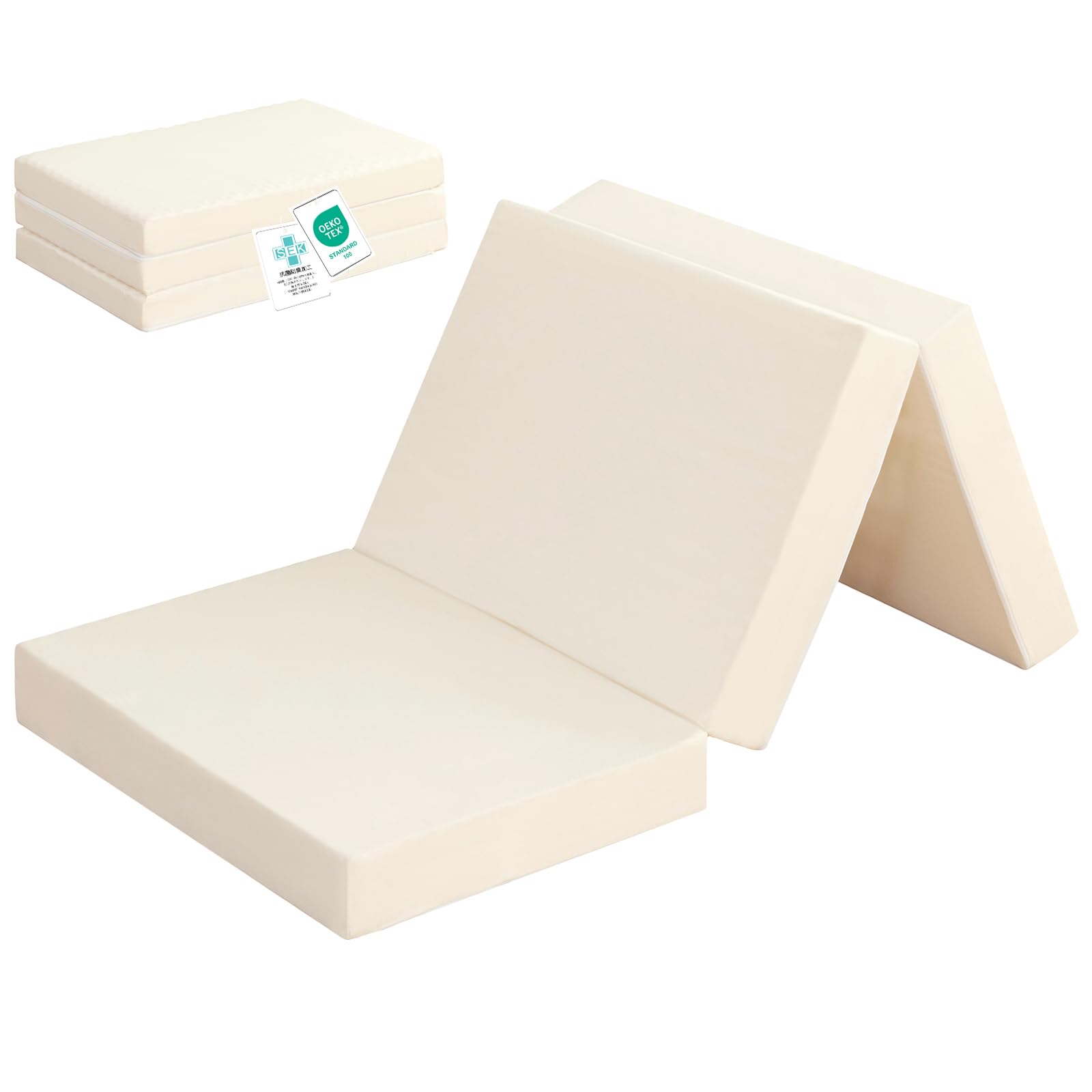 Amazon｜Keusnix 三つ折りマットレス シングル 極厚10cm 硬さ190N 高