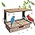 Window Bird Feeder with Strong Suction Cups, Metal Bird Feeders for Outdoors Birdwatching Gifts for Cats & Nature Lovers