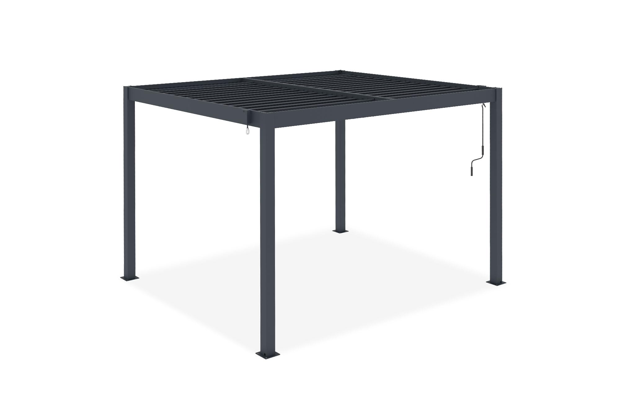 Cazeboo PIANA 3x2,5m szara aluminiowa samonośna pergola bioklimatyczna