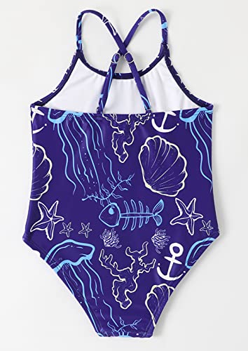 Image of Girls One Piece Swimsuit Recycled Fabric UPF50+ Bathing Suit for Kids