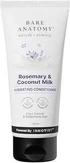 Bare Anatomy Nature x Science Rosemary & Coconut Milk Hydrating Conditioner | Natural conditioner for dry, dull & frizzy hair | SLS & Paraben Free | Conditioner for Women & Men | 150mL-picture-53