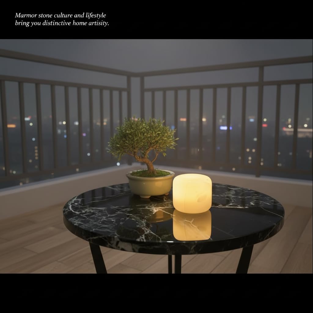 Marble Lamp Night Light Touch Bedside Table Lamp for Bedroom,Type-C Rechargeable Small Desk Bedside Small Lamps,Eye Caring Dimmable LED Ambient lamp (Art Deco)