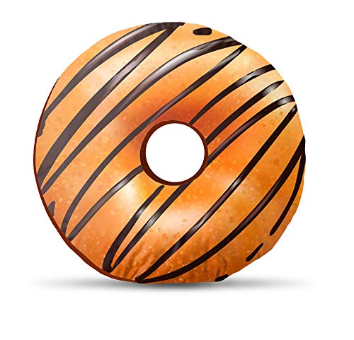 Image of Kesar Enterprises Donut /Doughnut Cushion /Pillow | Velvet Fabric|Birthday Gifts | Soft Toys | Suitable for Wheelchair, Car Seat, Home or Office for Kids Cushion | Size 14x14 inches