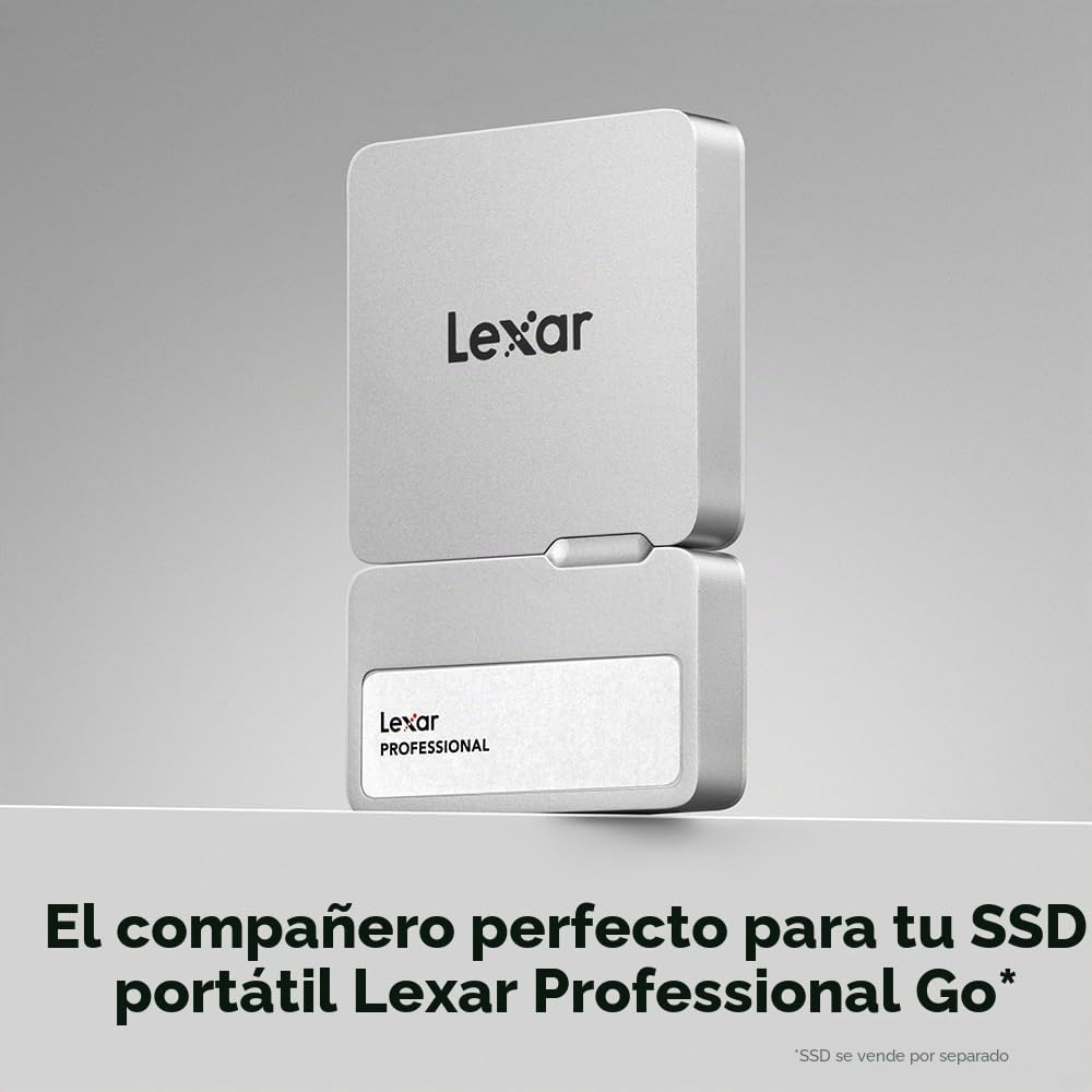 Lexar Hub portátil Profesional Go, Cuatro Puertos Tipo C, USB 3.2 Gen 2, hasta 10 Gbps, ultracompacto, Go Portable SSD, Compatible con Smartphones, PC y Mac, tabletas y iPad