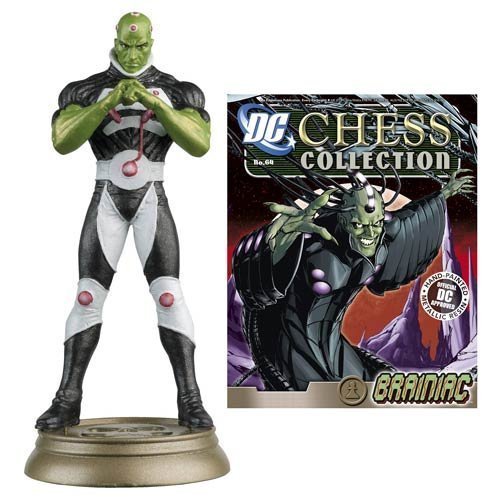 DC Superhero Brainiac Black Pawn Chess Piece with Magazine