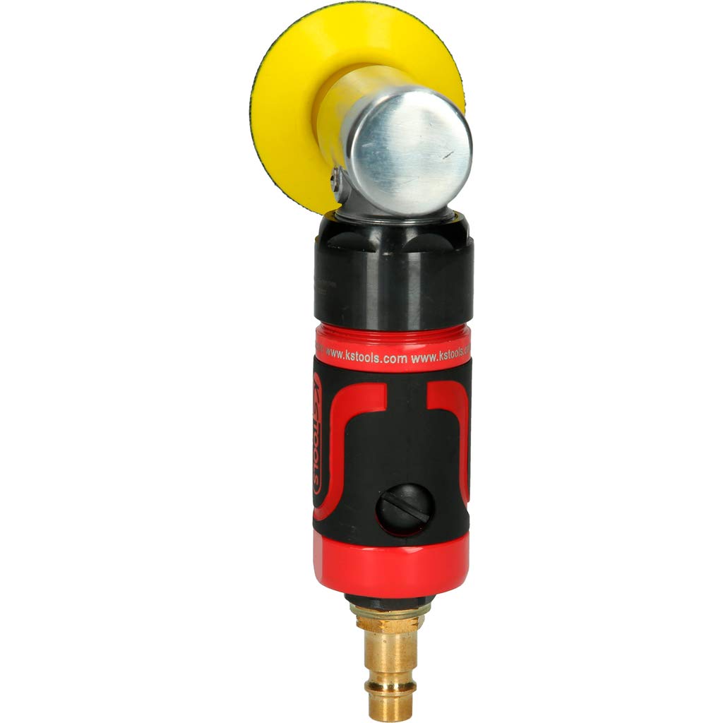 KS Tools - 515.5585 - Mini ponceuse pneumatique Slimpower - Livré avec 3 disques de ponçage Ø45, 50 et 75 mm