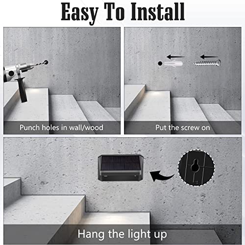 Paideste TJD-1010 Solar Fence Lights Outdoor-Ip65 Waterproof Solar Powered Deck Solar Lights, Led Sloar Lights For Outdoor Stairs, Deck Fence Step Patio Yard Garden Pathway thumb #3