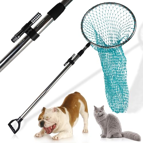 Wamlet Dog Catch Net Animal Control Net Poultry Catching Trap Tool Length Adjustable for Cat, Pigeon and Others (42~70