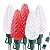 Brizled Red & White Christmas Lights, 33ft 50 LED Faceted C9 String Lights Outdoor, Connectable Christmas Tree Lights, UL Certified Indoor Xmas Lights Waterproof for Christmas House Roof Party Decor