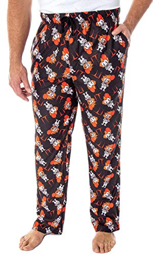 IT The Movie Men's Pennywise The Clown Character All-Over Print Horror Movie Sleep Pajama Pants Loungewear