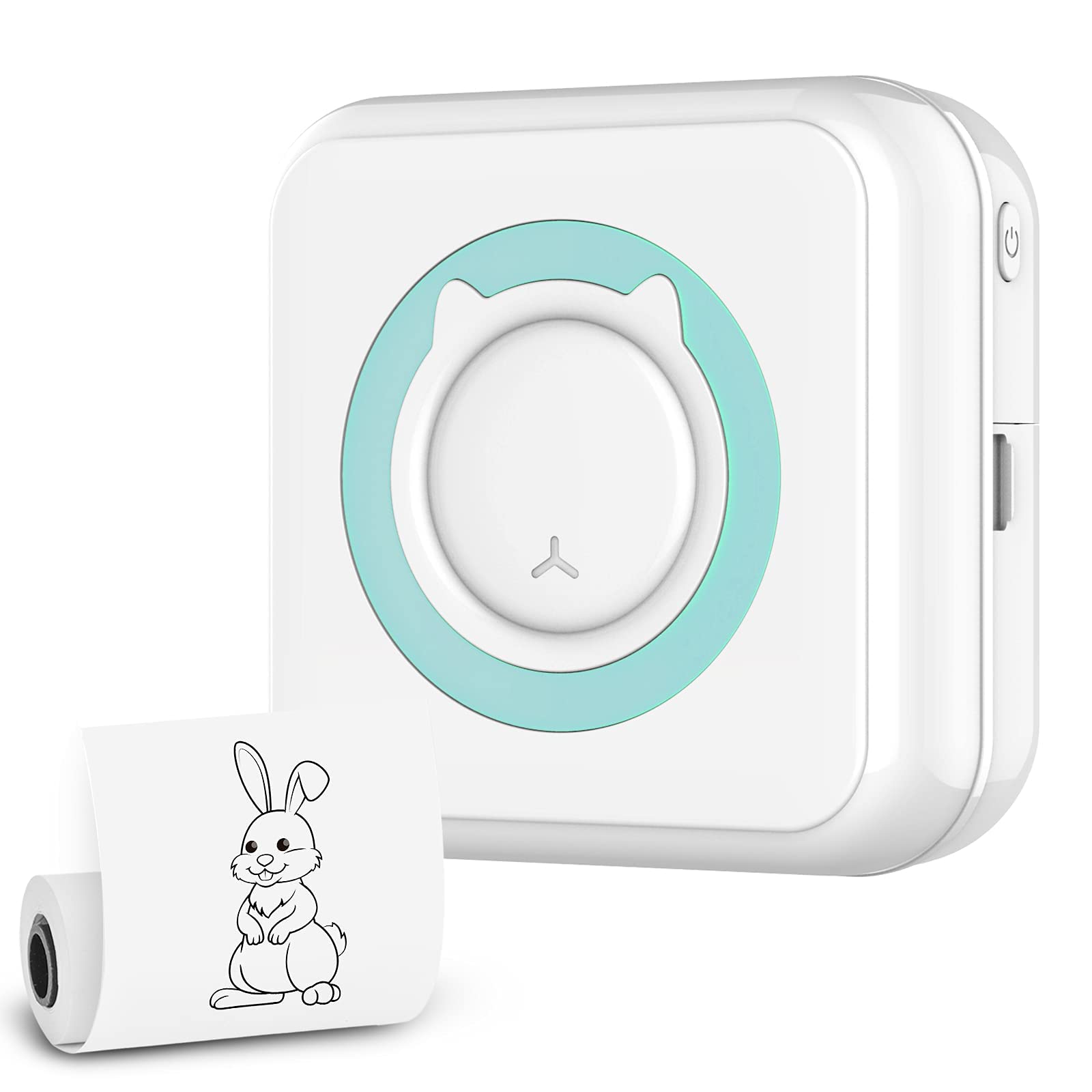 ELECDON Mini Pocket Sticker Printer, 1Pcs Bluetooth Wireless Portable Mobile Printer Machine Thermal Printer for Notes, Memo, Photo, Pocket Label Receipt Printer Compatible with iOS & Android