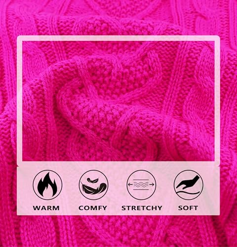 Dog Sweaters for Small Dogs Knit Small Dog Sweater Warm Winter Dog Clothes Girl Turtleneck Puppy Sweater Sleeveless Chihuahua Clothes for Cold Weather Solid Stretchy Pet Cat Outfit (Rose, S) - Image 7