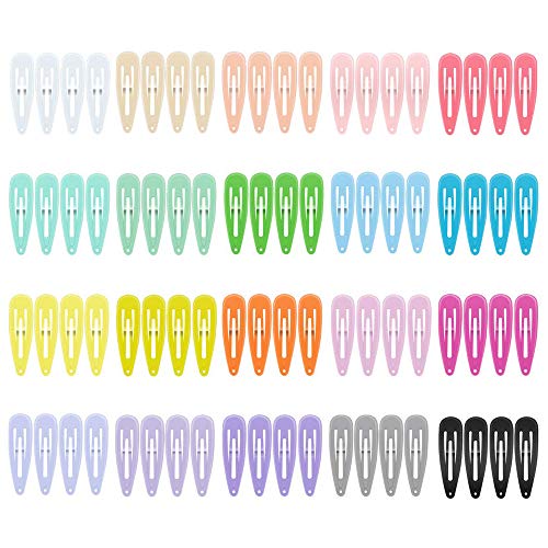 Snap Hair Clips, Bagvhandbagro Non-Slip Colorful Hair Barrettes Metal Cute Hairclips for Baby Toddler Girls Women 80 Pcs 2 Inch