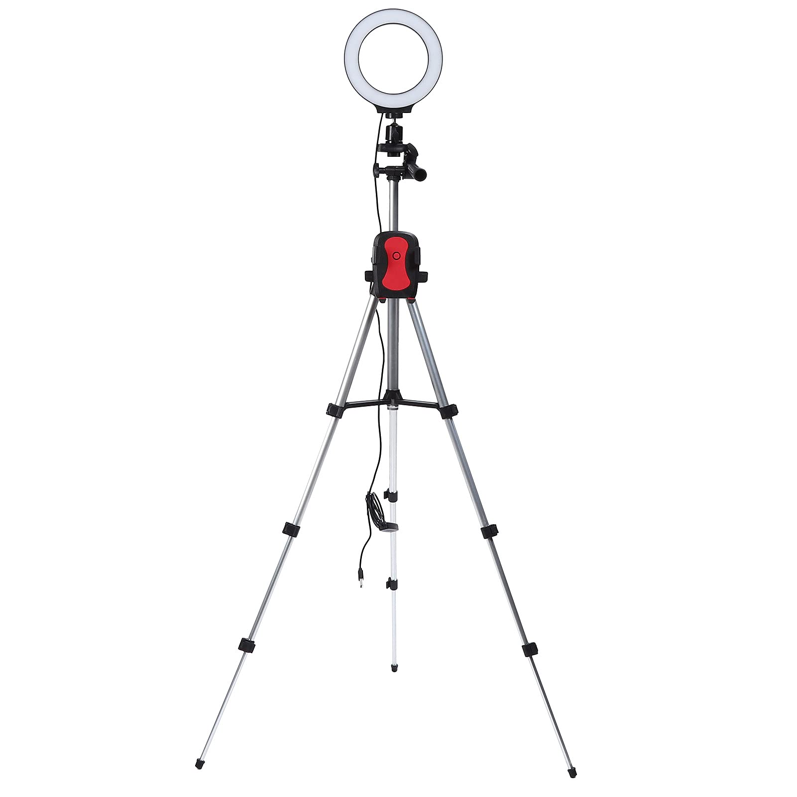 6,2-calowa lampa pierścieniowa LED Możliwość przyciemniania Światło wypełniające do fotografii ze statywem Uchwyt na telefon do vlogowania Makijaż Przesyłanie strumieniowe S