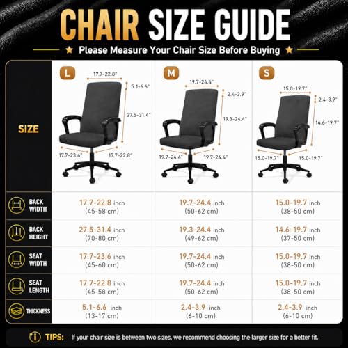 Image of Stretch Computer Office Chair Cover with Armrest Covers Durable Zipper Universal Washable Removable Spandex Rotating Boss Chair Slipcovers Anti-dust Soft Desk Chair Seat Protector (Green)