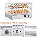 GarveeTech 22 in Commercial Food Warmer Display Pizza Warmer, 2-Tier Electric Countertop Food Warmer, Adjustable Removable Shelves Glass Door, Pastry Display Case for Buffet Restaurant