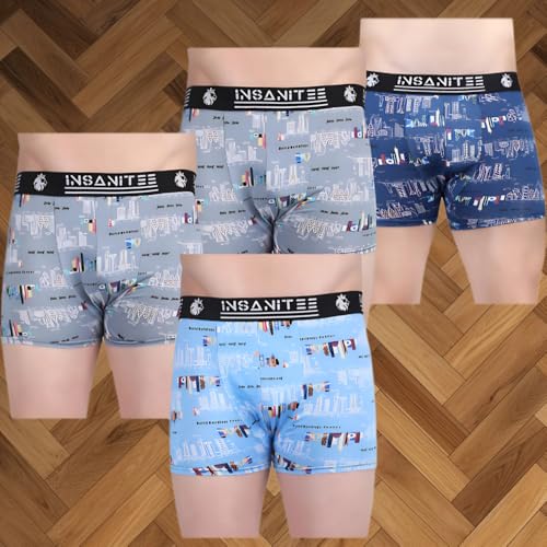 Image of Men's Nylon Stretch Printed Trunk | Ultra-Soft, Breathable Innerwear for Men | Stylish & Supportive Fit