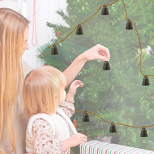 MrMrKura-9Pcs-Vintage-Bronze-Tin-Jingle-Bells-146-X-1inches-Jingle-Bells-for-Crafts-Cow-Bell-Bells-on-Jute-Rope-Christmas-Bells-for-Decoration-for-Dog-Potty-Training MrMrKura 9Pcs Vintage Bronze Tin Jingle Bells 146 X 1inches Jingle Bells for Crafts Cow Bell Bells on Jute Rope Christmas Bells for Decoration for Dog Potty Training