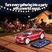 WSTER WS-592 Supercar Design Bluetooth Replica Speaker – Portable Car Model Wireless Speaker with TWS Stereo, FM Radio, LED Party Lights, USB/TF Playback, Hands-Free Calling, Microphone(Red)