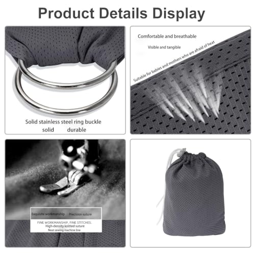 Cuby YSBXXBJLG01 Water Baby Sling Carrier Breathable Mesh Baby Wraps Carrier Adjustable Ring Sling Baby Carrier Infant Carrier thumb #2