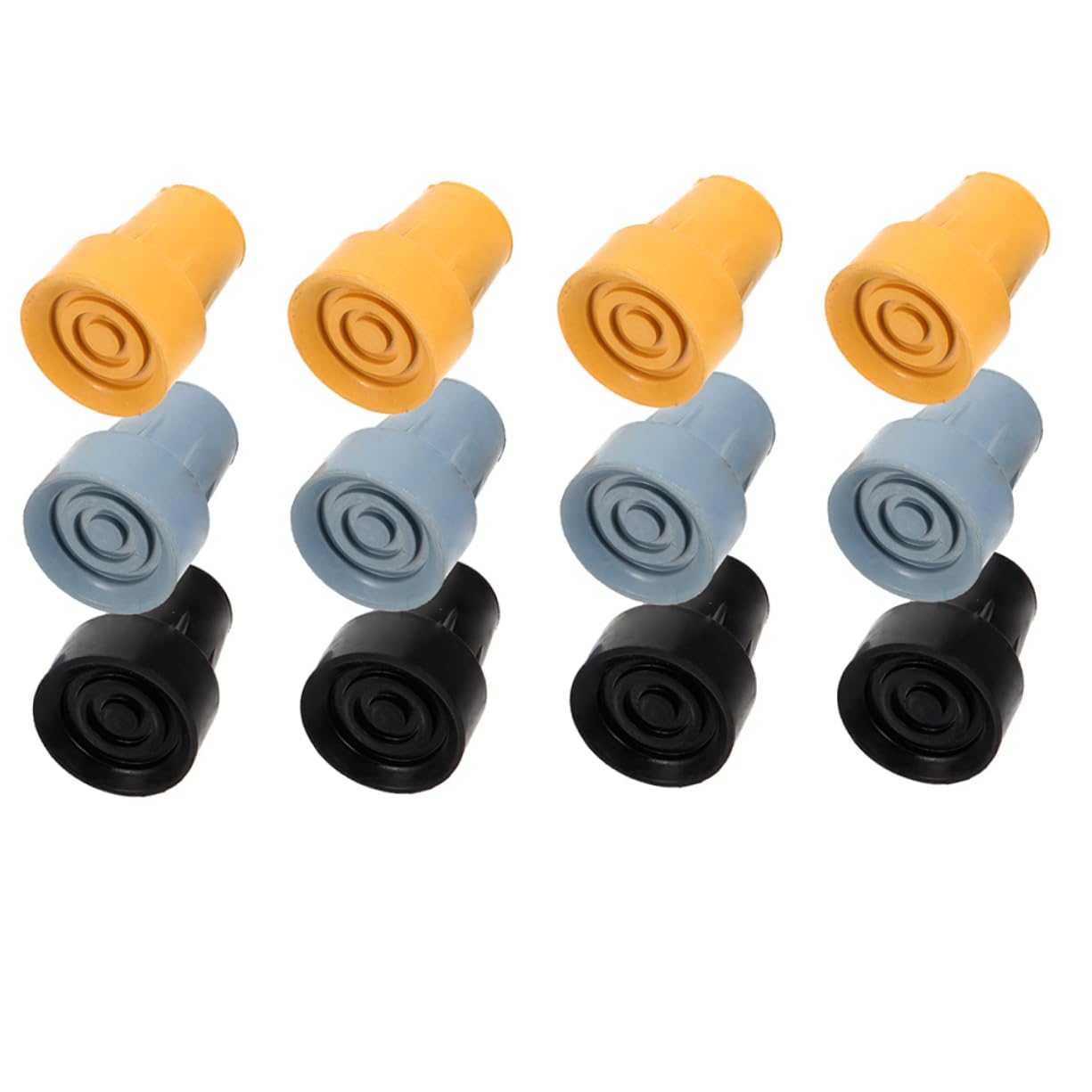 FRCOLOR Stability Walking Cane Tips Non Crutch Pads for Trekking Poles Hiking Sticks