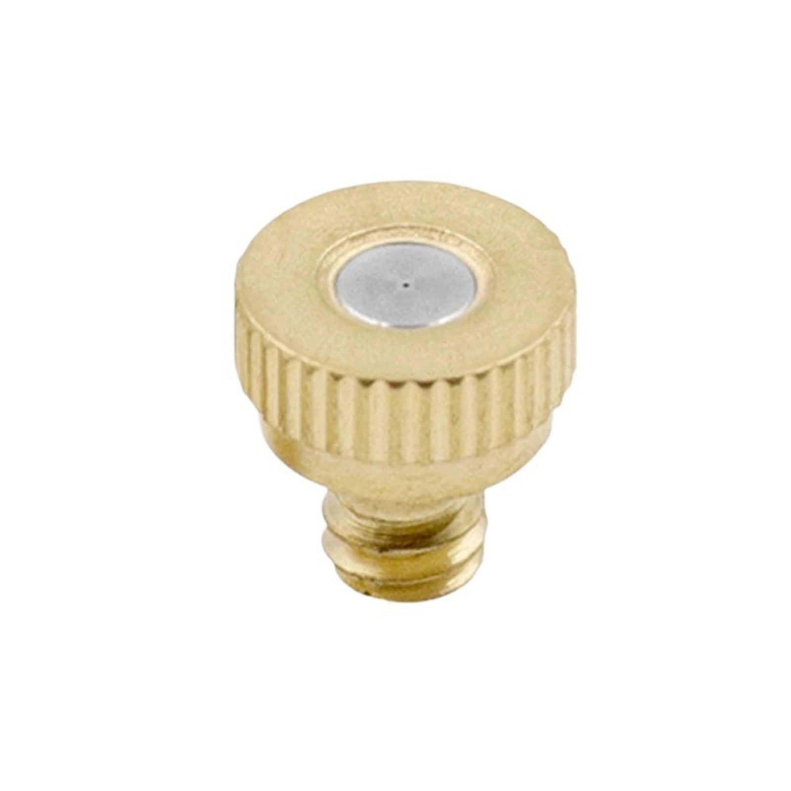 Brass Mister Nozzles 10PC Threaded Brass Misting Nozzle 0.1-0.8mm Orifice Water Mister Parts Fog(0.3mm)