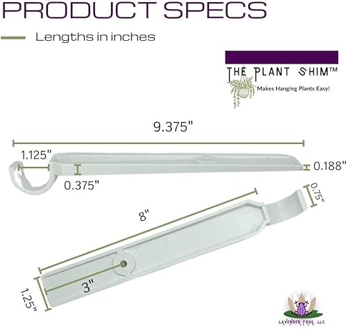Miniatura 4 de The Plant Shim - Hace que las plantas colgantes sean fáciles. Seguras, sin herramientas, sin agujeros, sin perforaciones, sin daños y sin daños para