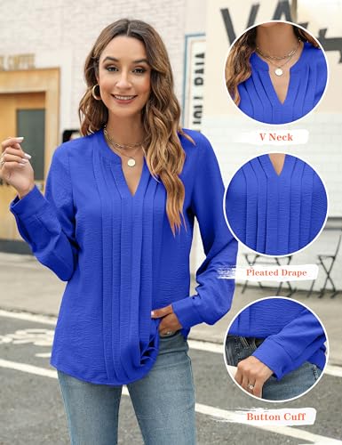 Image of Blooming Jelly Women's Long Sleeve Blouses Dressy Casual Business Work Tops