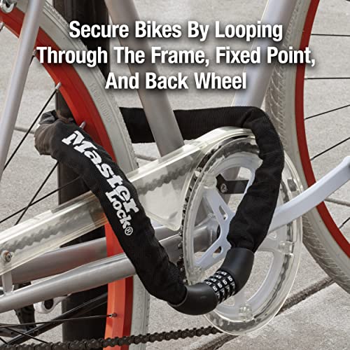 3Ft Long X 5/16In (8Mm) Diameter Hardened Steel Chain With Integrated Resettable Combination Lock #TOP4