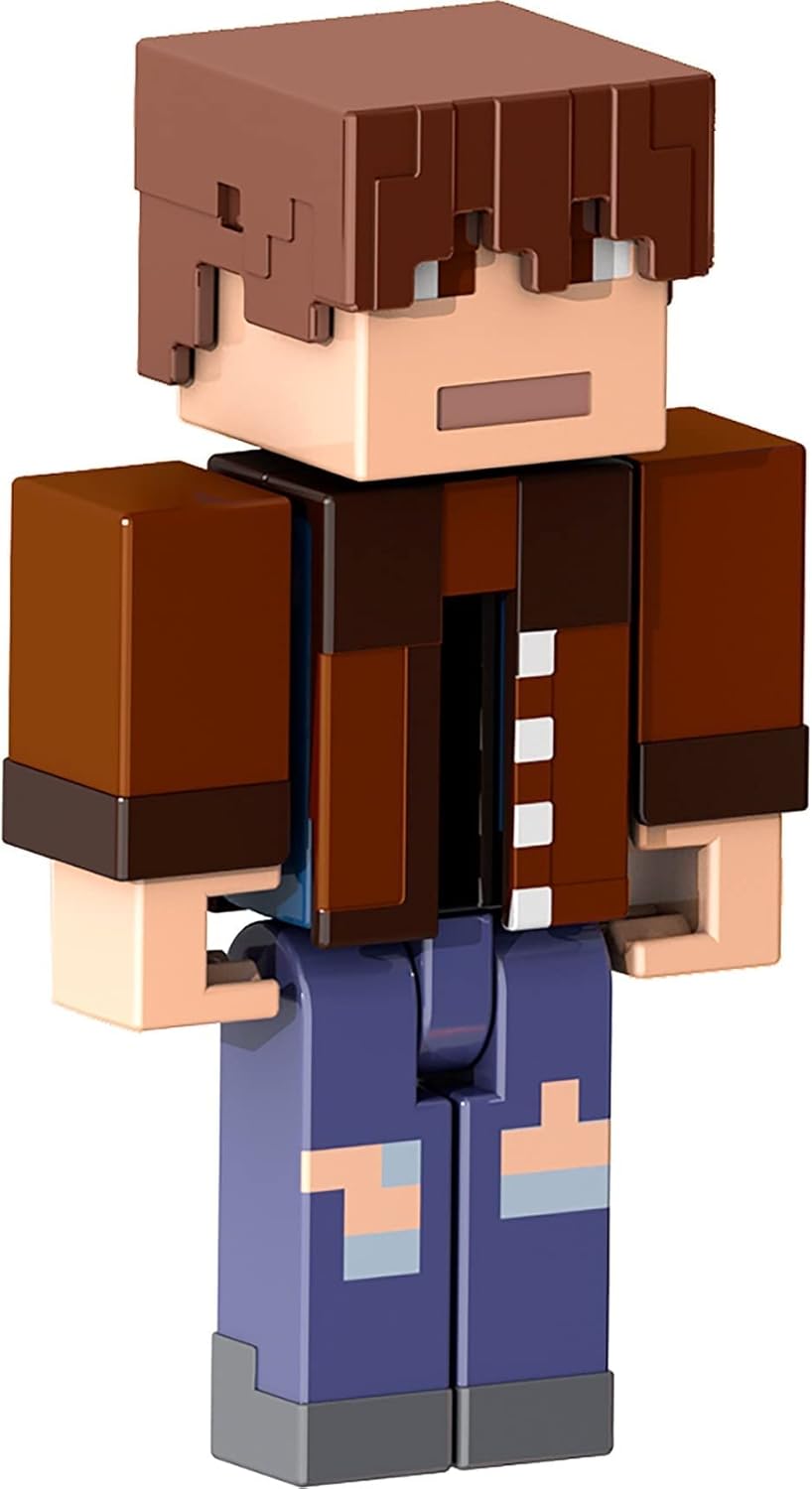 Mattel Minecraft Creator Series Camp Enderwood Ripped Jeans Action Figure & Accessories Pack, 3.25-in Scale