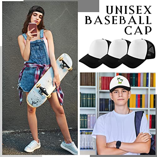 Image of 40 Pack Sublimation Blank Trucker Hat Bulk Wholesale Mesh Baseball Cap for Women Men DIY Hat Bar Party